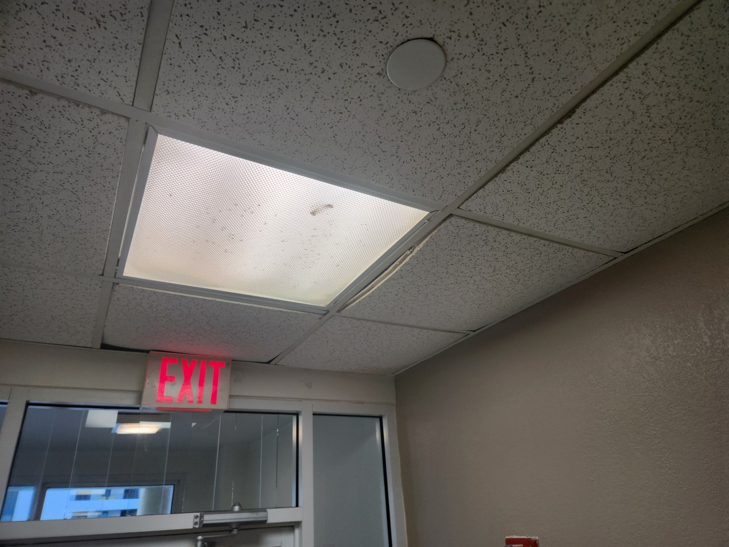 Lobby Stained and Falling Ceiling